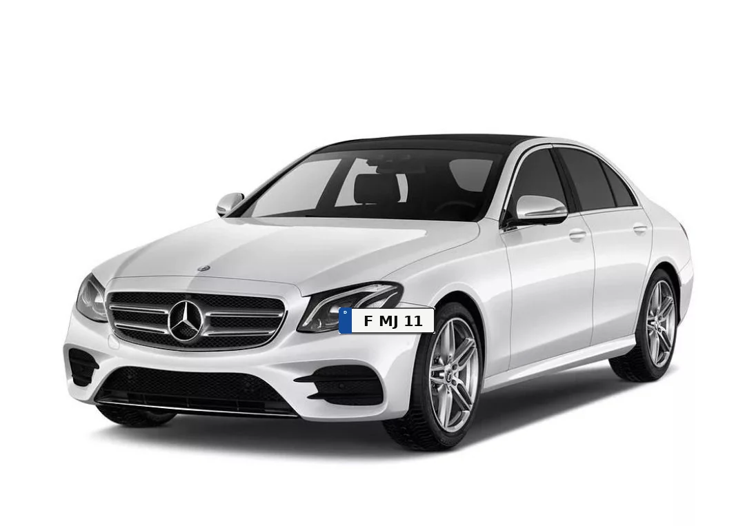 Mercedes E-Klasse Business Transfer mit Kennzeichen F MJ 11