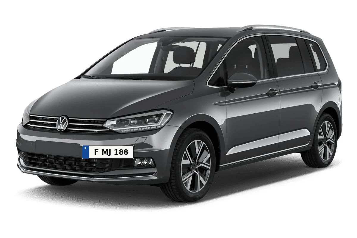 VW Touran 7-Sitzer Transfer mit Kennzeichen F MJ 188